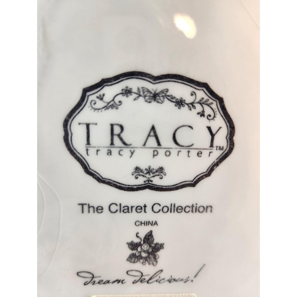 VTG Tracy Porter Pitcher Claret Collection Grape &Vine Hand Painted 9.5" Tall - Picture 7 of 8